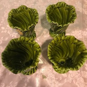 Vintage Sea Mist vase by Brody.  4 count